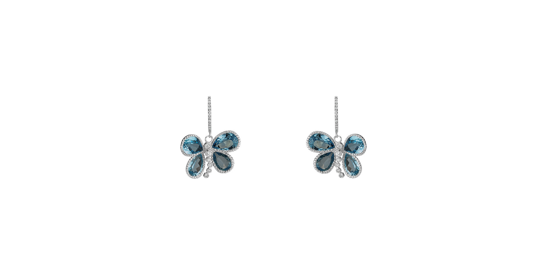 Diamond earrings and Topaz Fabien