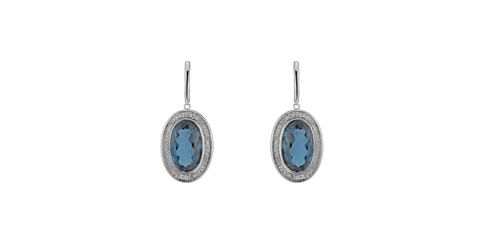 Diamond earrings with Topaz Sabrina Spell