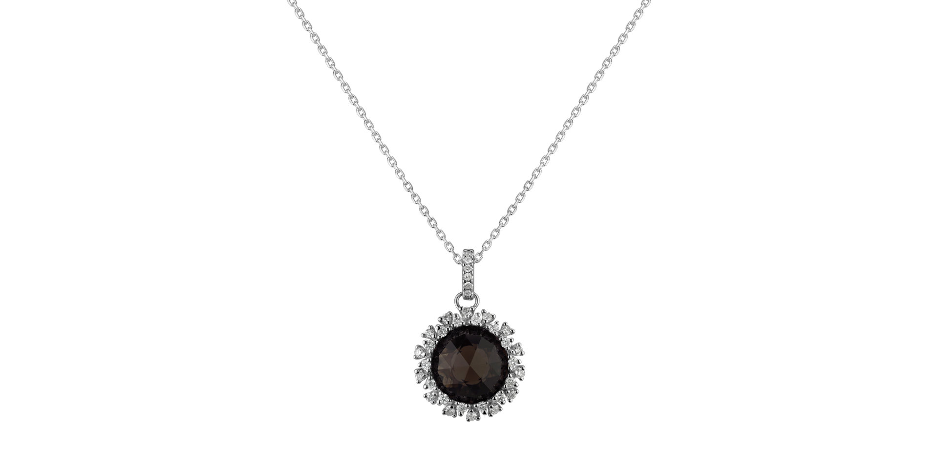 Diamond pendant with Quartz Gaven