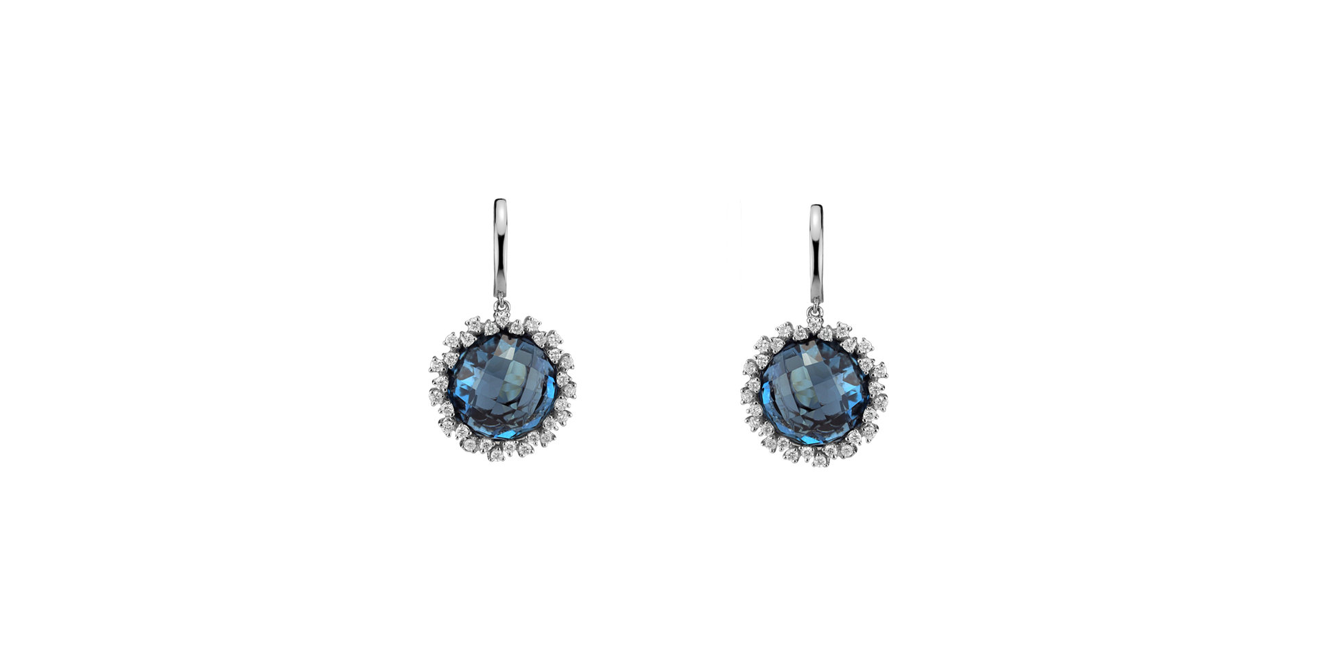 Diamond earrings with Topaz Sally