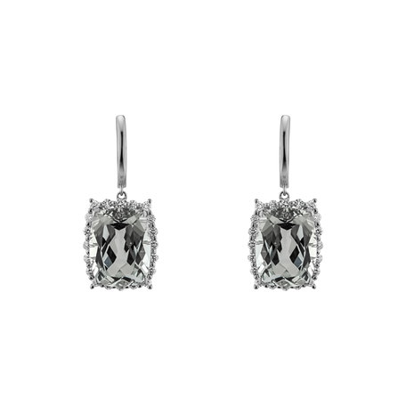 Diamond earrings with Topaz Hawthorn