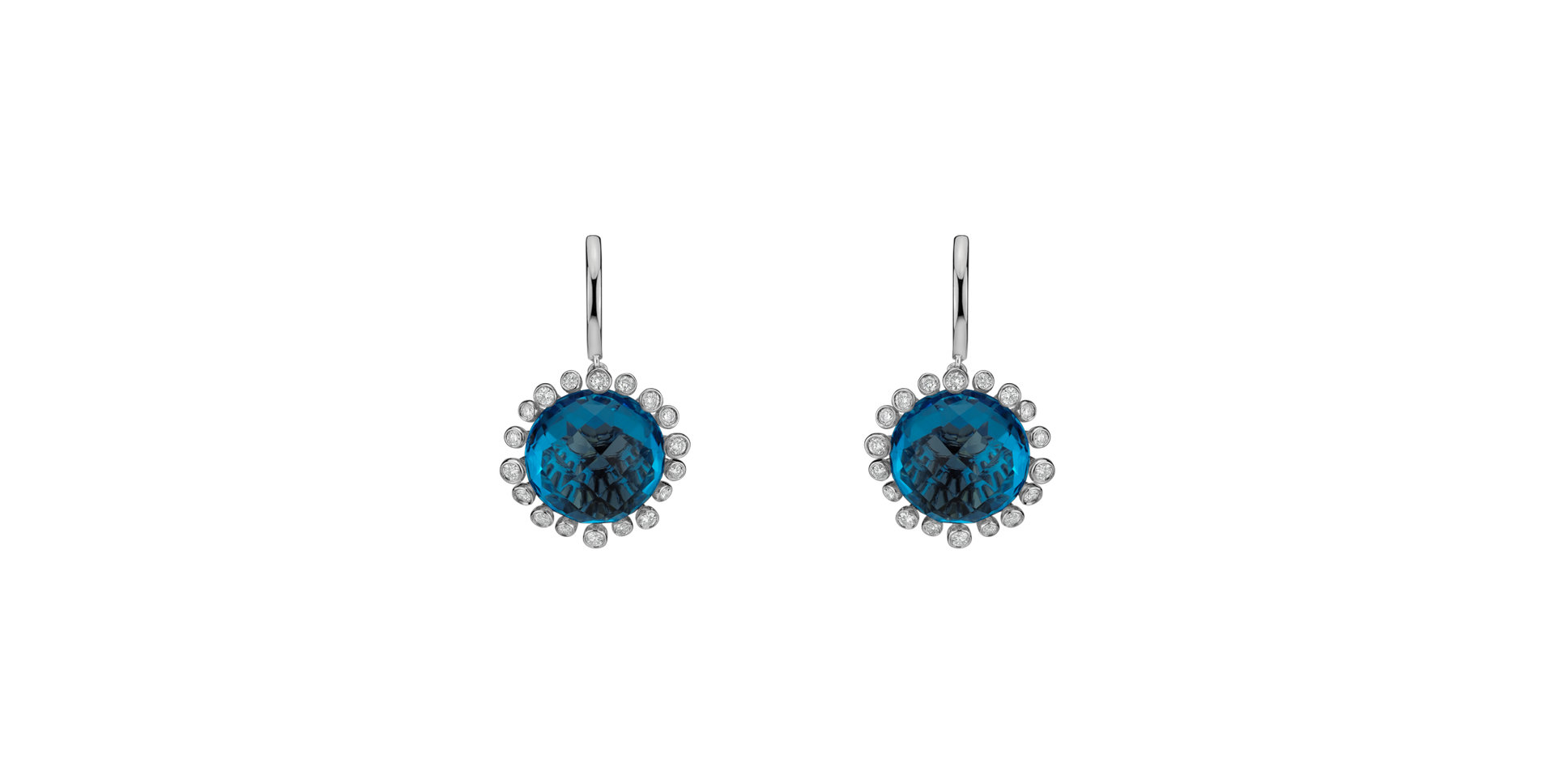Diamond earrings with Topaz Sandra