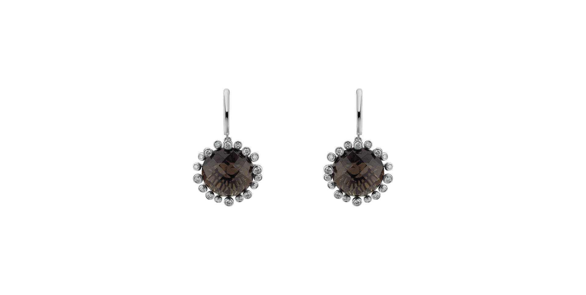 Diamond earrings with Quartz Sandra