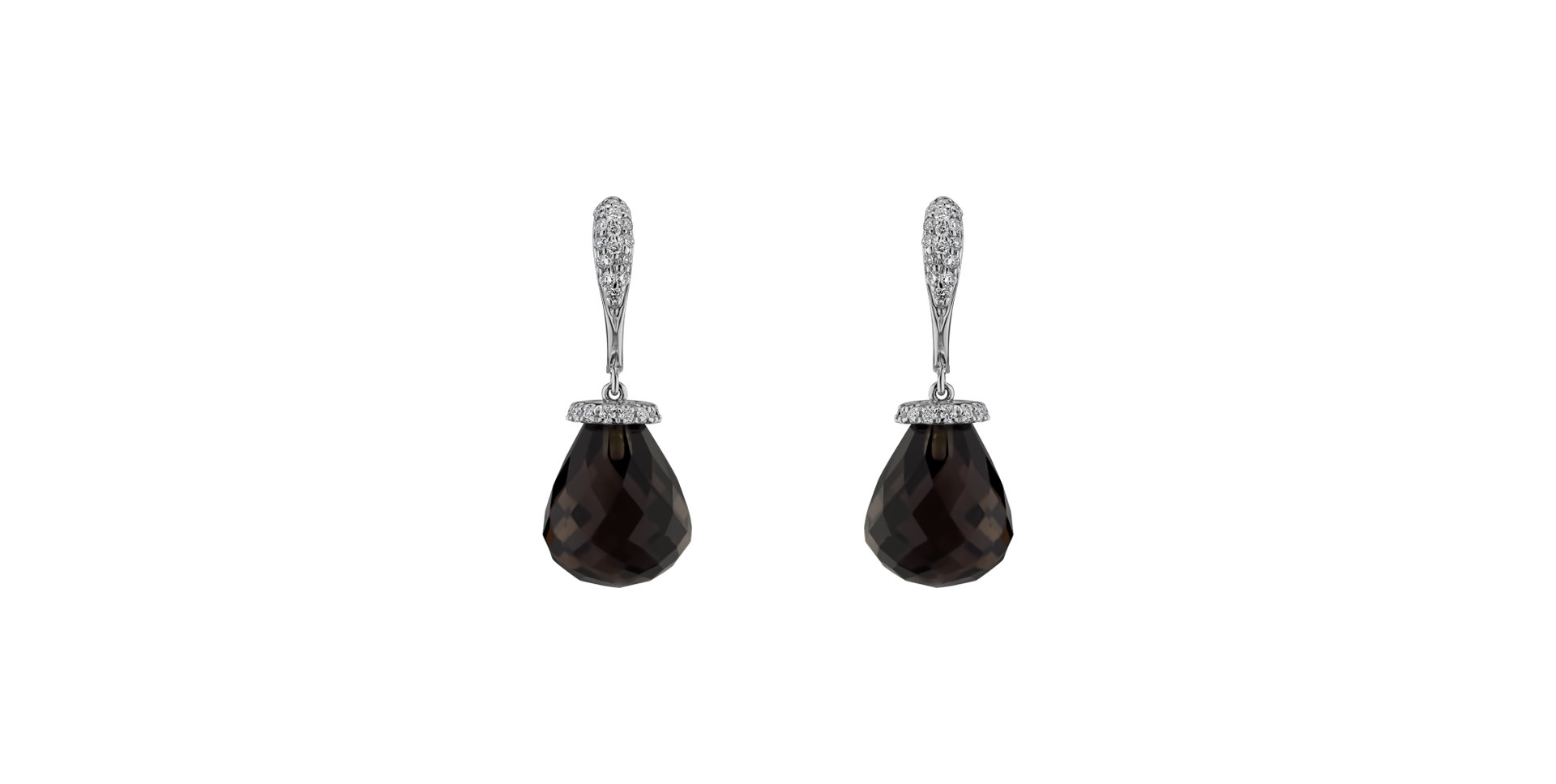 Diamond earrings with Quartz Traugott