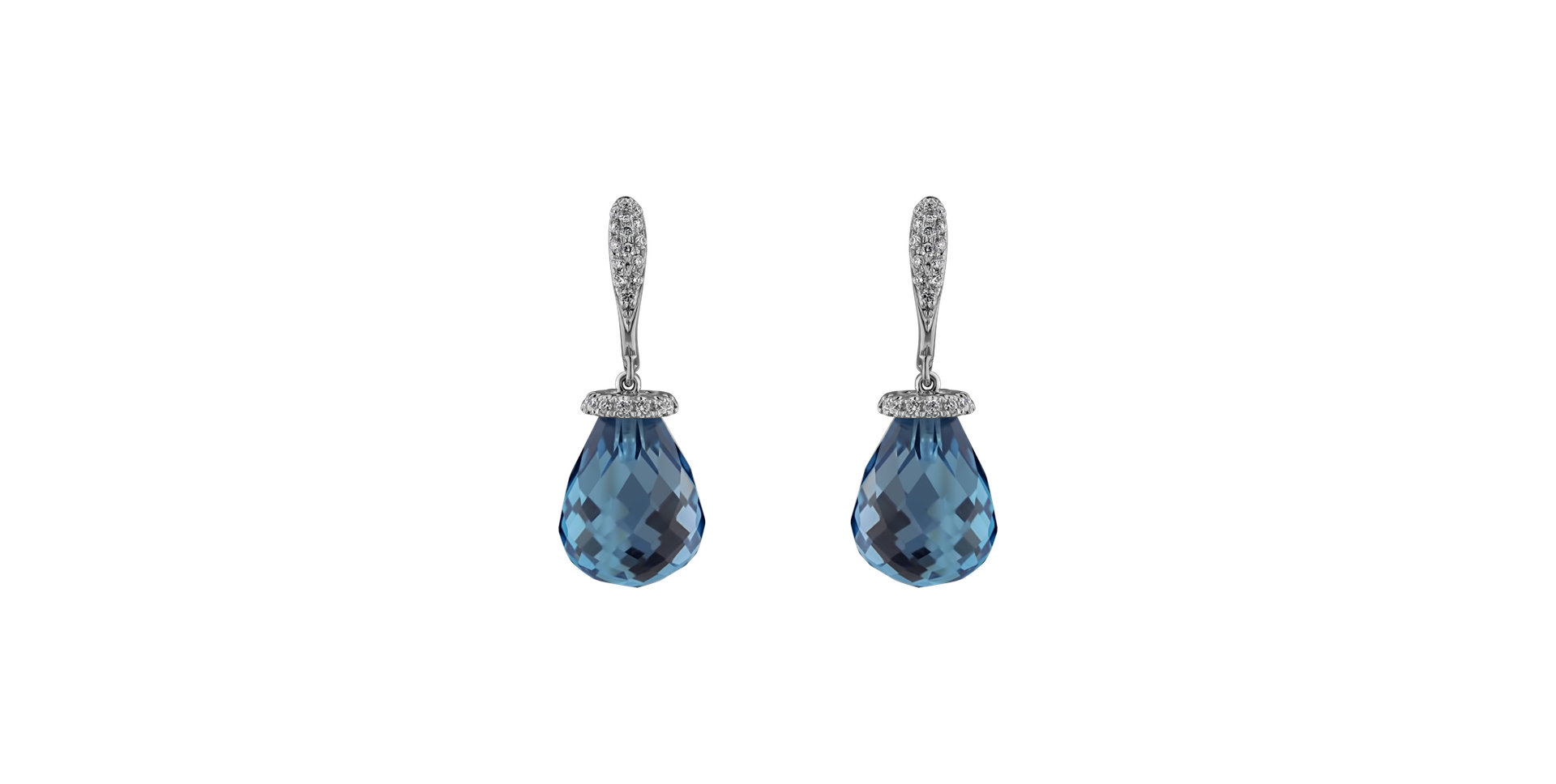 Diamond earrings with Topaz Traugott