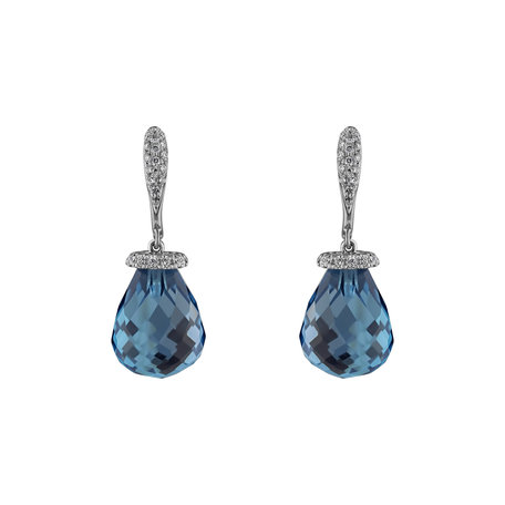 Diamond earrings with Topaz Traugott