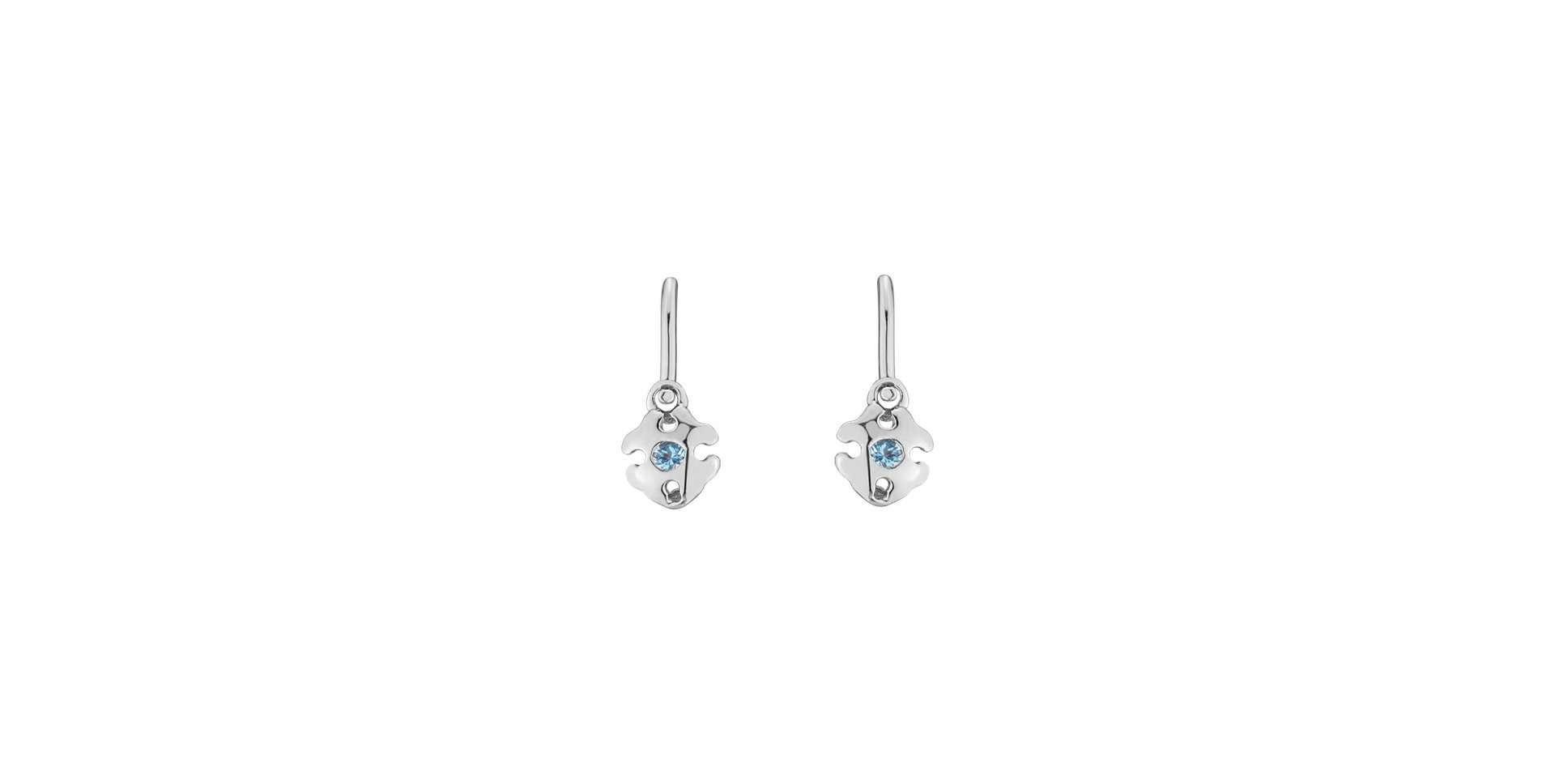 Children's earrings with Topaz Lullaby