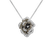 Pendant with white, black and brown diamonds Mystery Rose3
