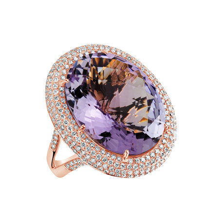 Diamond rings with Amethyst Fairytale Majesty