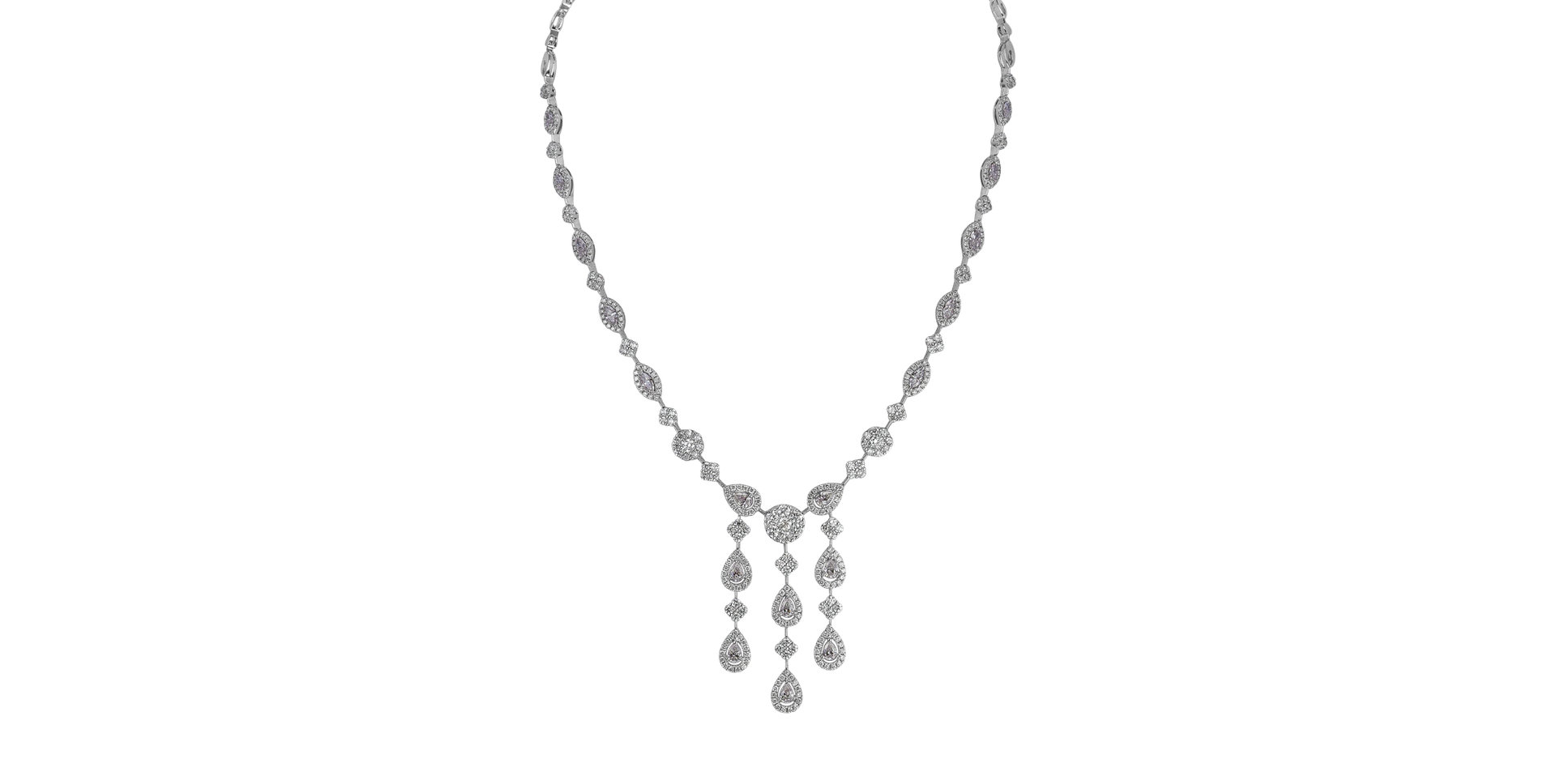 Diamond necklace charming morning dew