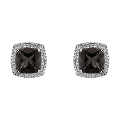 Diamond earrings with Quartz Xavius