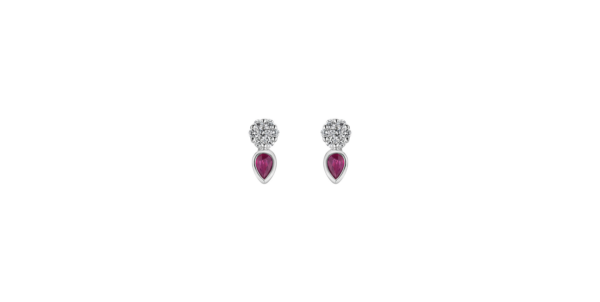 Diamond earrings with Ruby Eternals