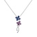 Diamond pendant with Sapphire Flowers of  tenderness3