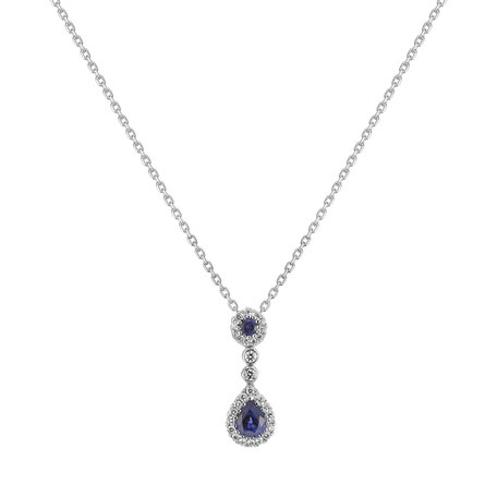 Diamond pendant with Sapphire Arcane Storm