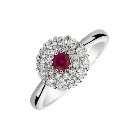 Diamond ring with Ruby Increase of Luxury