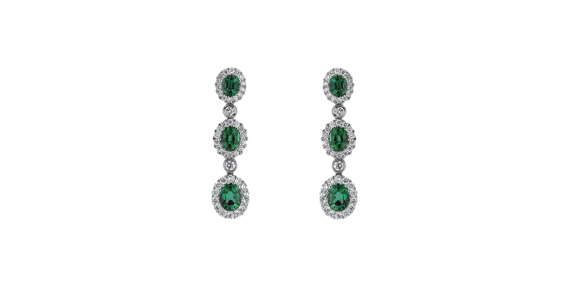 Diamond earrings and Emerald Starry Nocturne