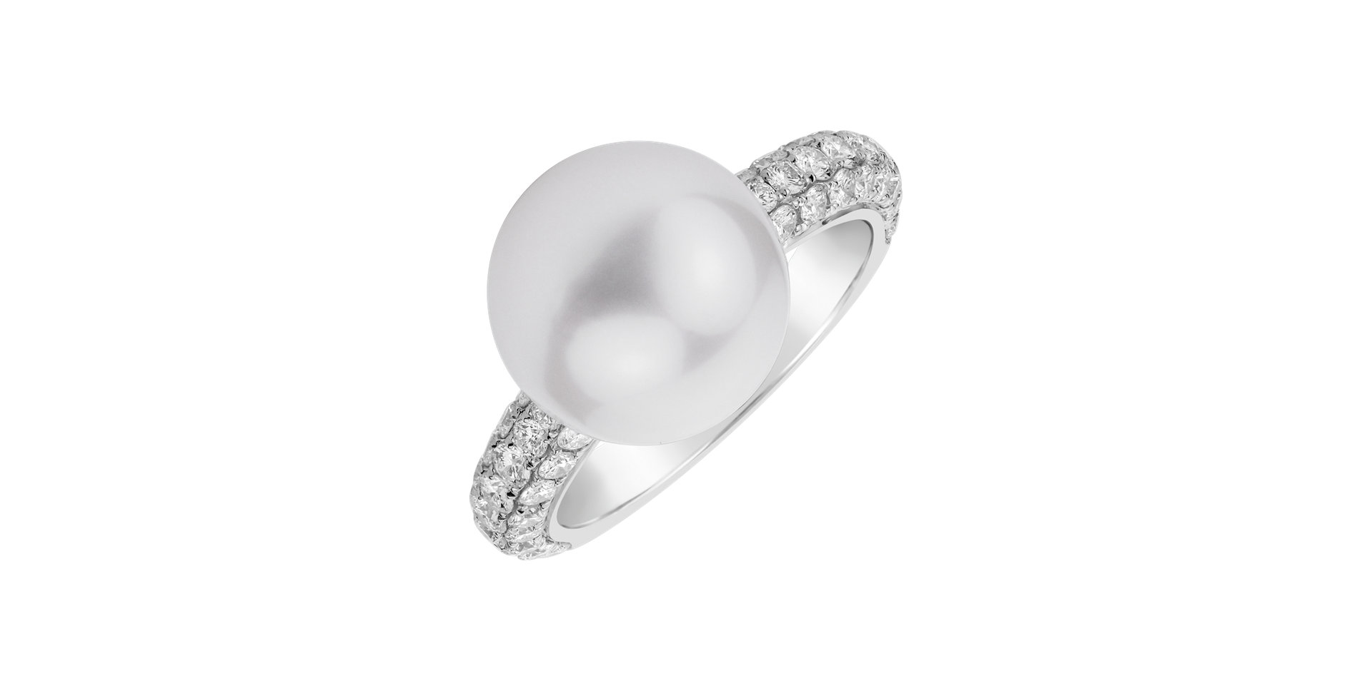 Diamond ring with Pearl Pearl Mirage