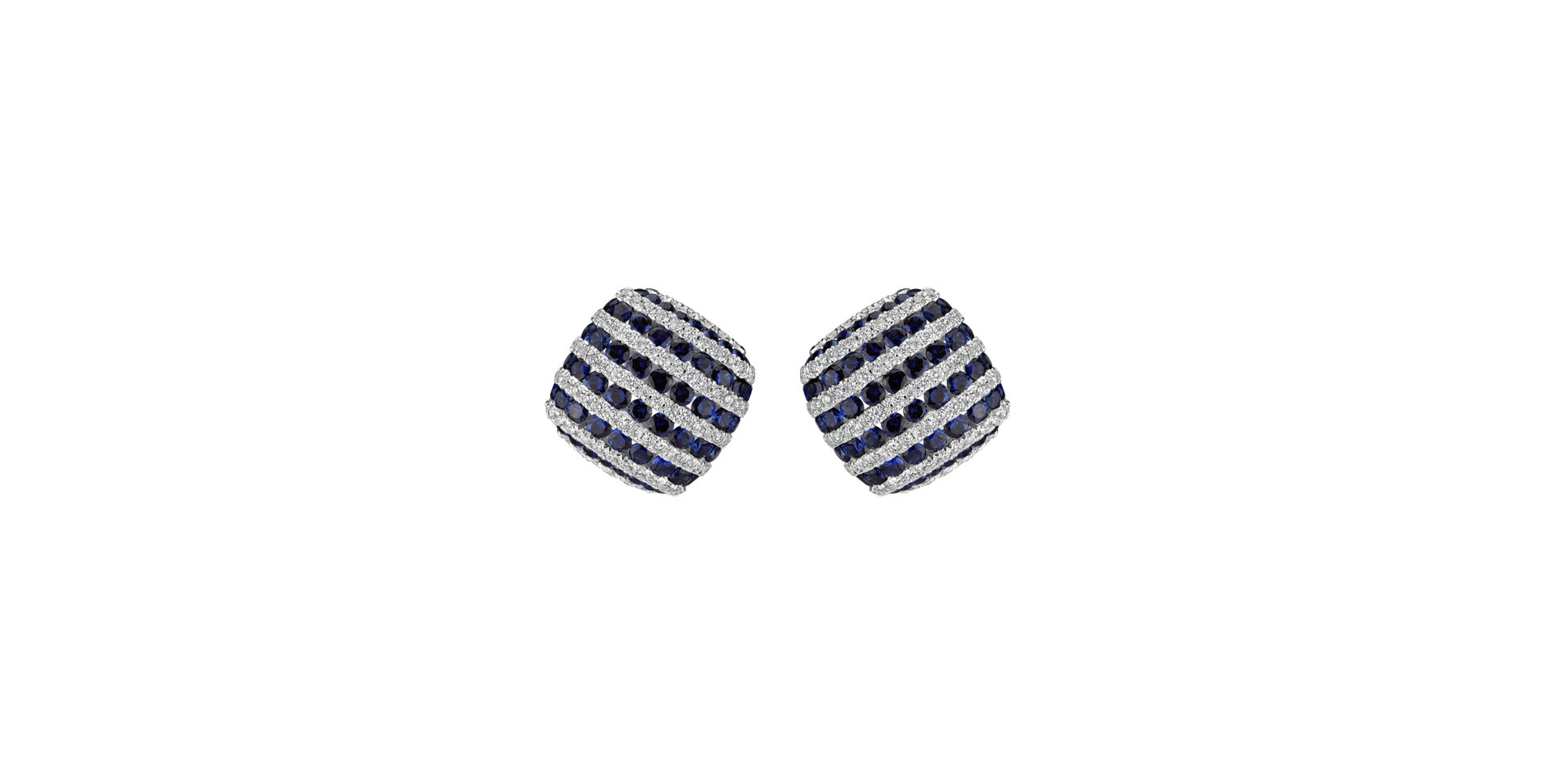 Diamond earrings and Sapphire Blue Delight