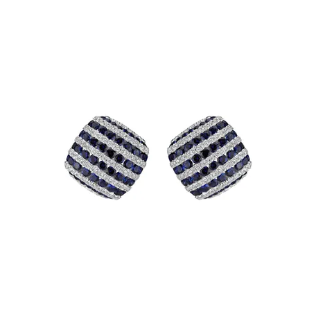 Diamond earrings and Sapphire Blue Delight