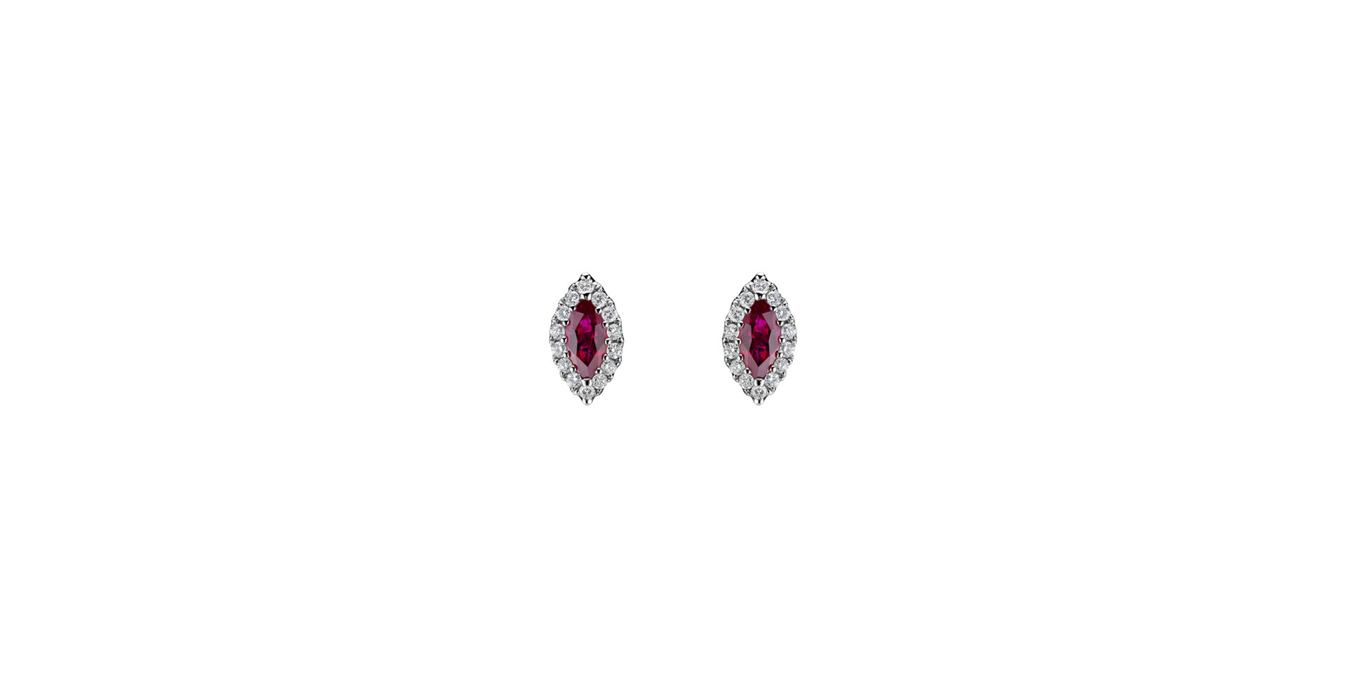 Diamond earrings with Ruby Sign of Desire