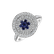 Diamond ring with Sapphire Nature Eternity3