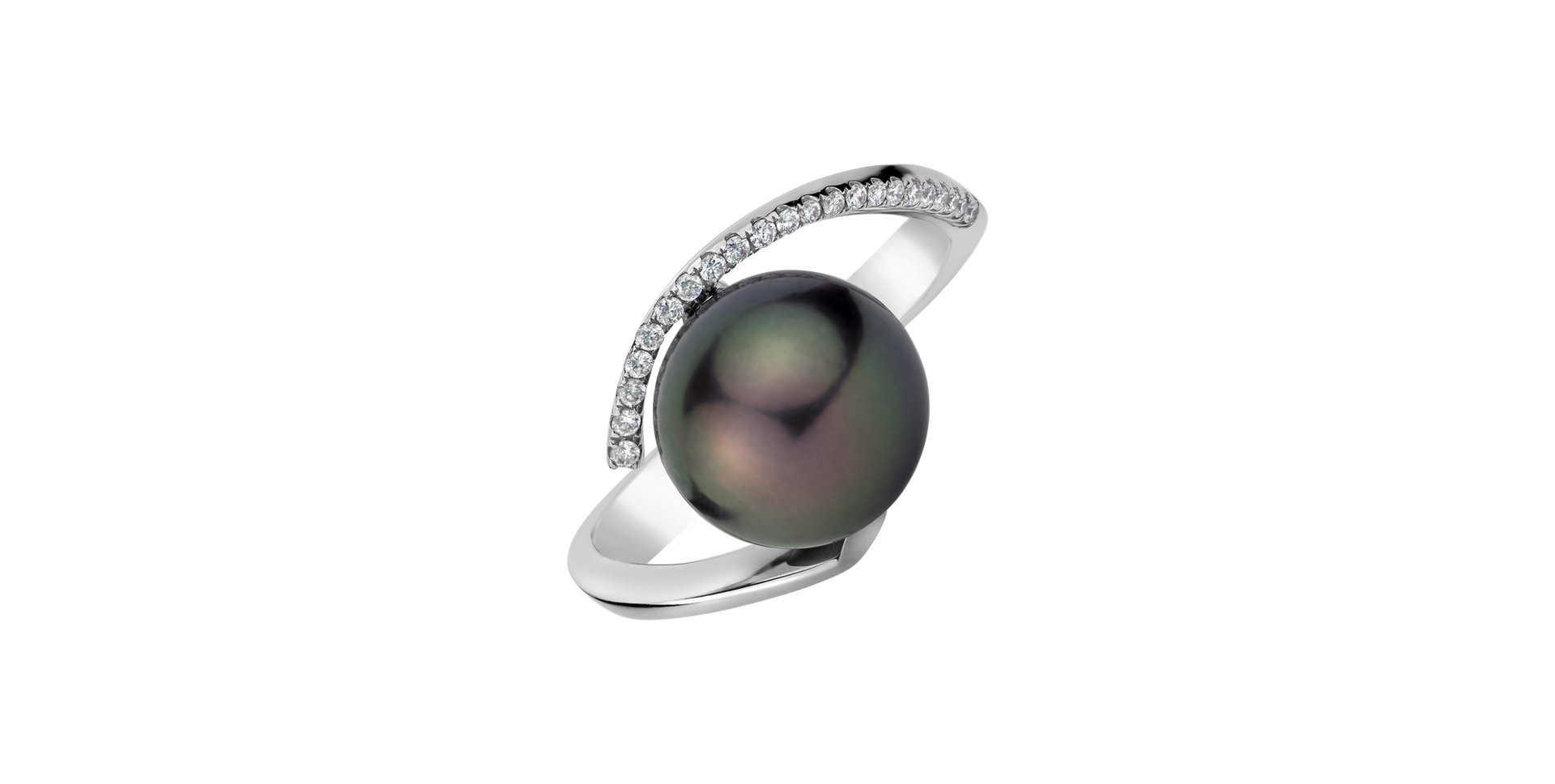 Diamond ring with Pearl Eternal Coast