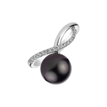 Diamond ring with Pearl Dreamy Coast