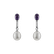 Earrings with Pearl, diamonds and Amethyst Ocean for Nadia5