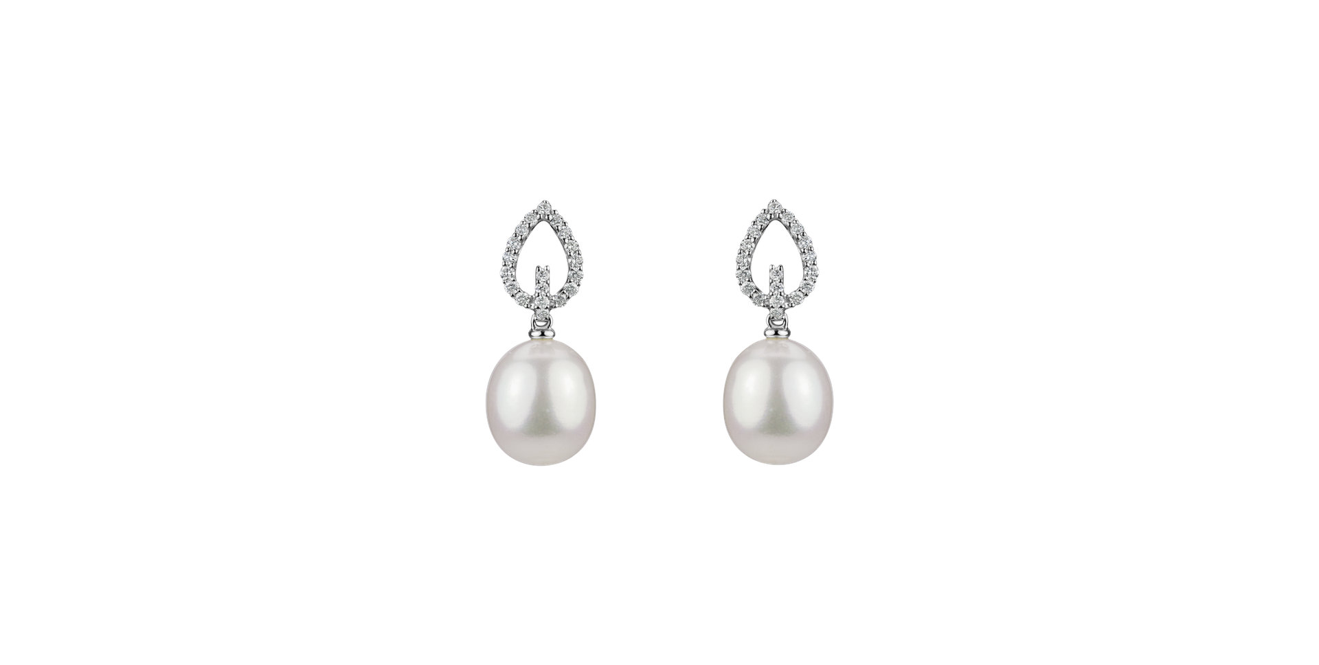 Diamond earrings with Pearl Mariangeles Coast
