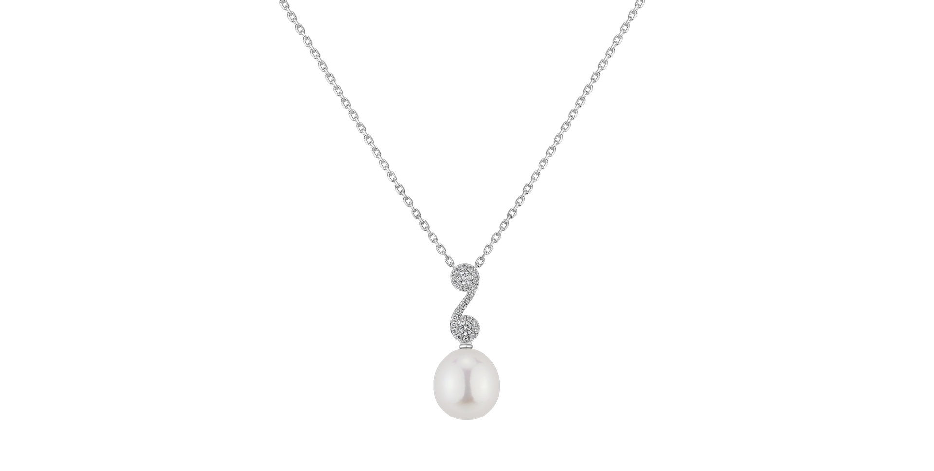 Diamond pendant with Pearl Mermaid Song