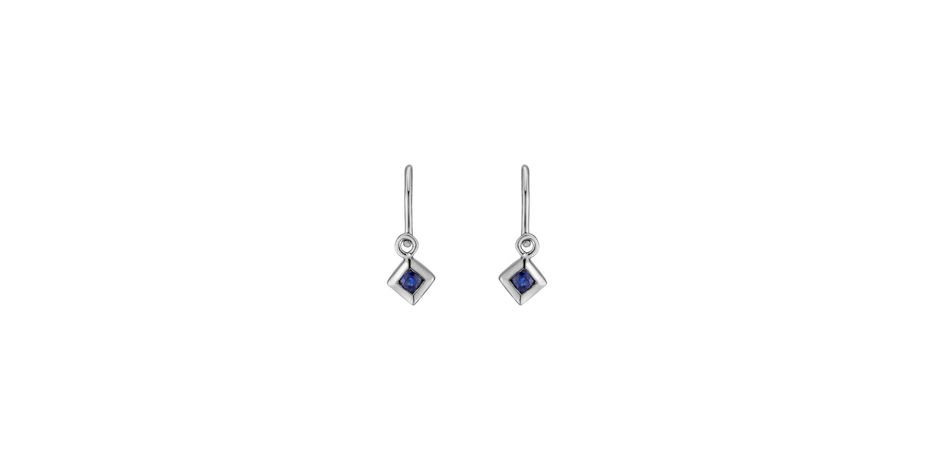 Children's earrings with Sapphire Graceful Youth