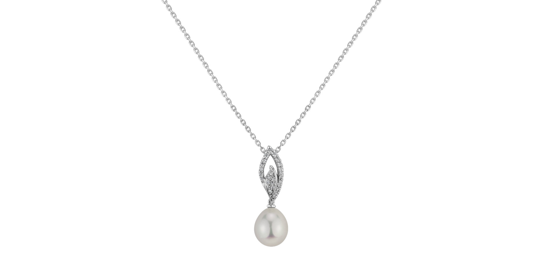Diamond pendant with Pearl Atlantida Dream