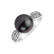 Diamond ring with Pearl Dark Shore4