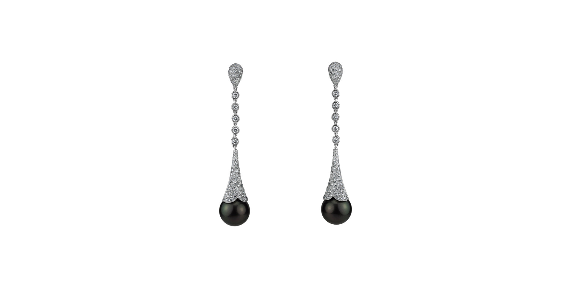 Diamond earrings with Pearl Underwater Hypnos