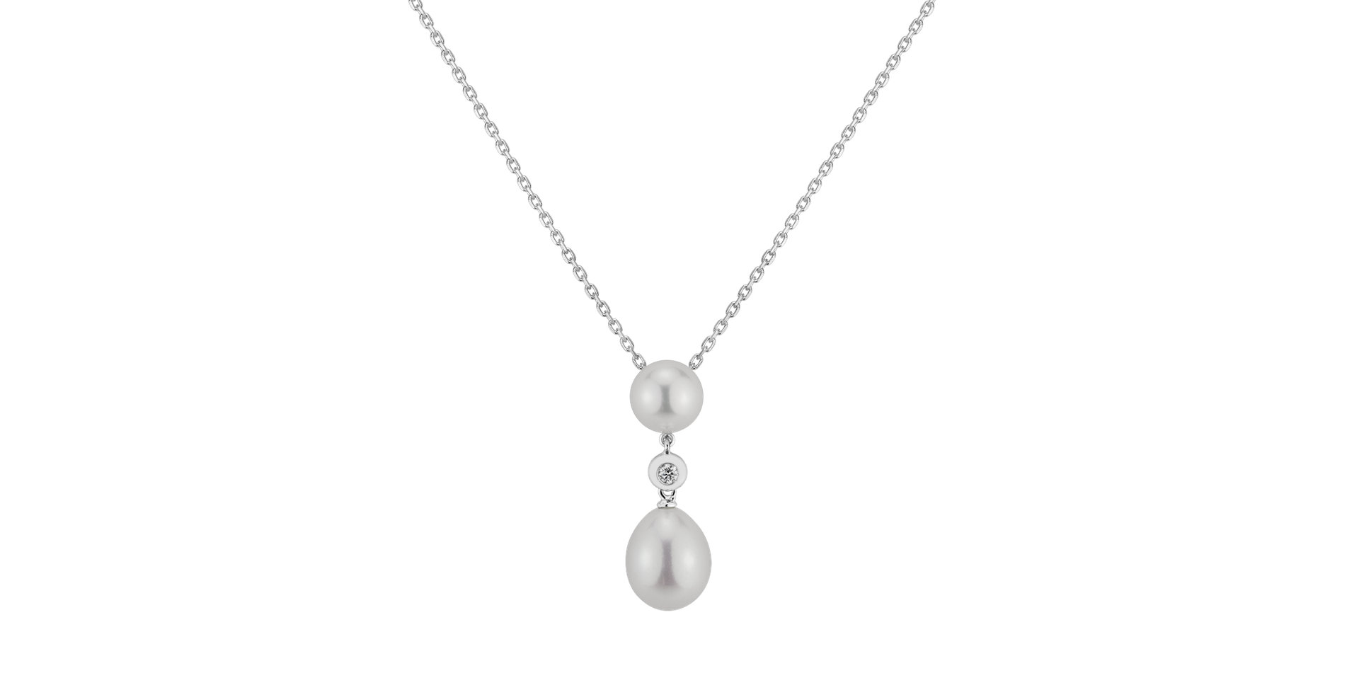 Diamond pendant with Pearl Cassiopeia Sea