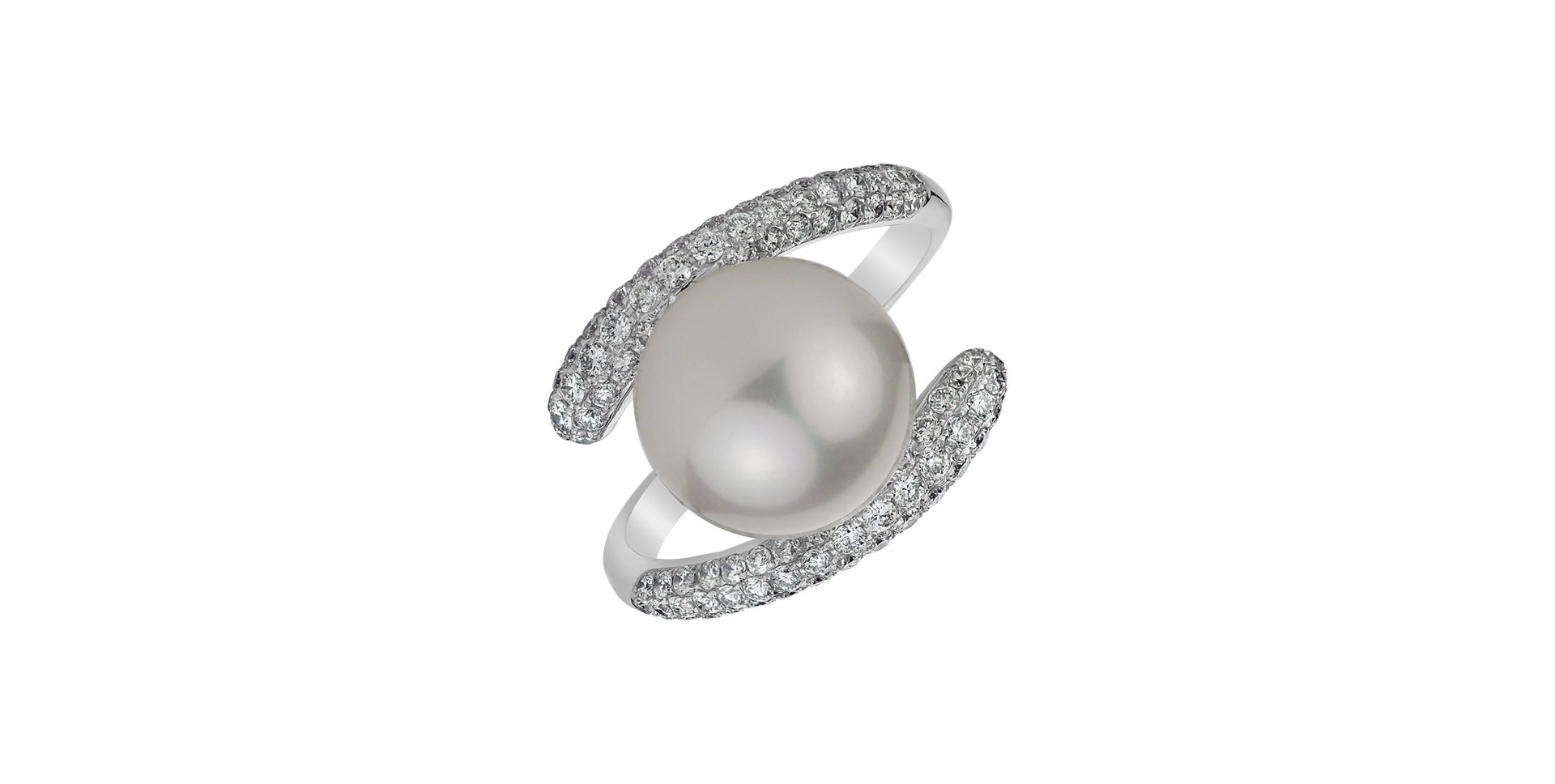 Diamond ring with Pearl Berlineta