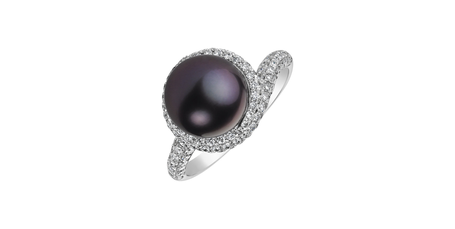 Diamond ring with Pearl Neptunian Magic