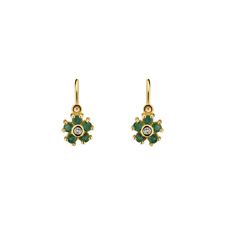 Children's diamond earrings and Emerald Diamond Emotion