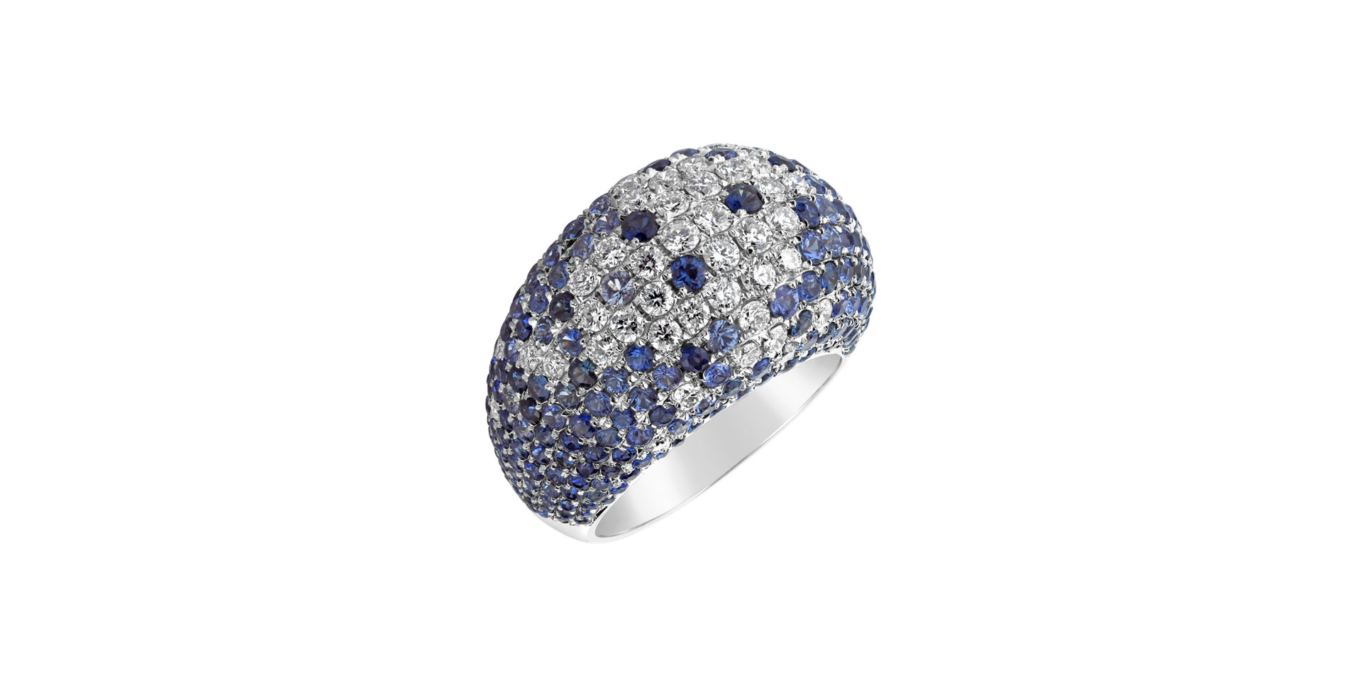 Diamond ring with Sapphire Belva