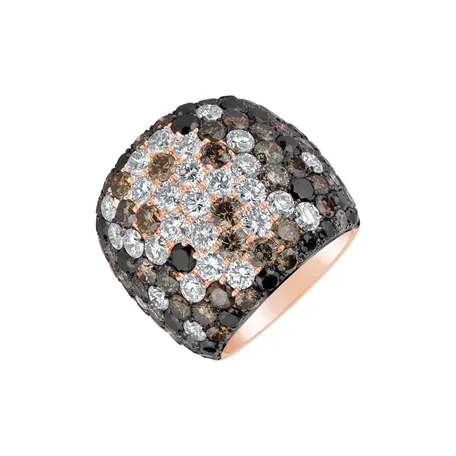 Diamond ring with white, black and brown diamonds Phoenix