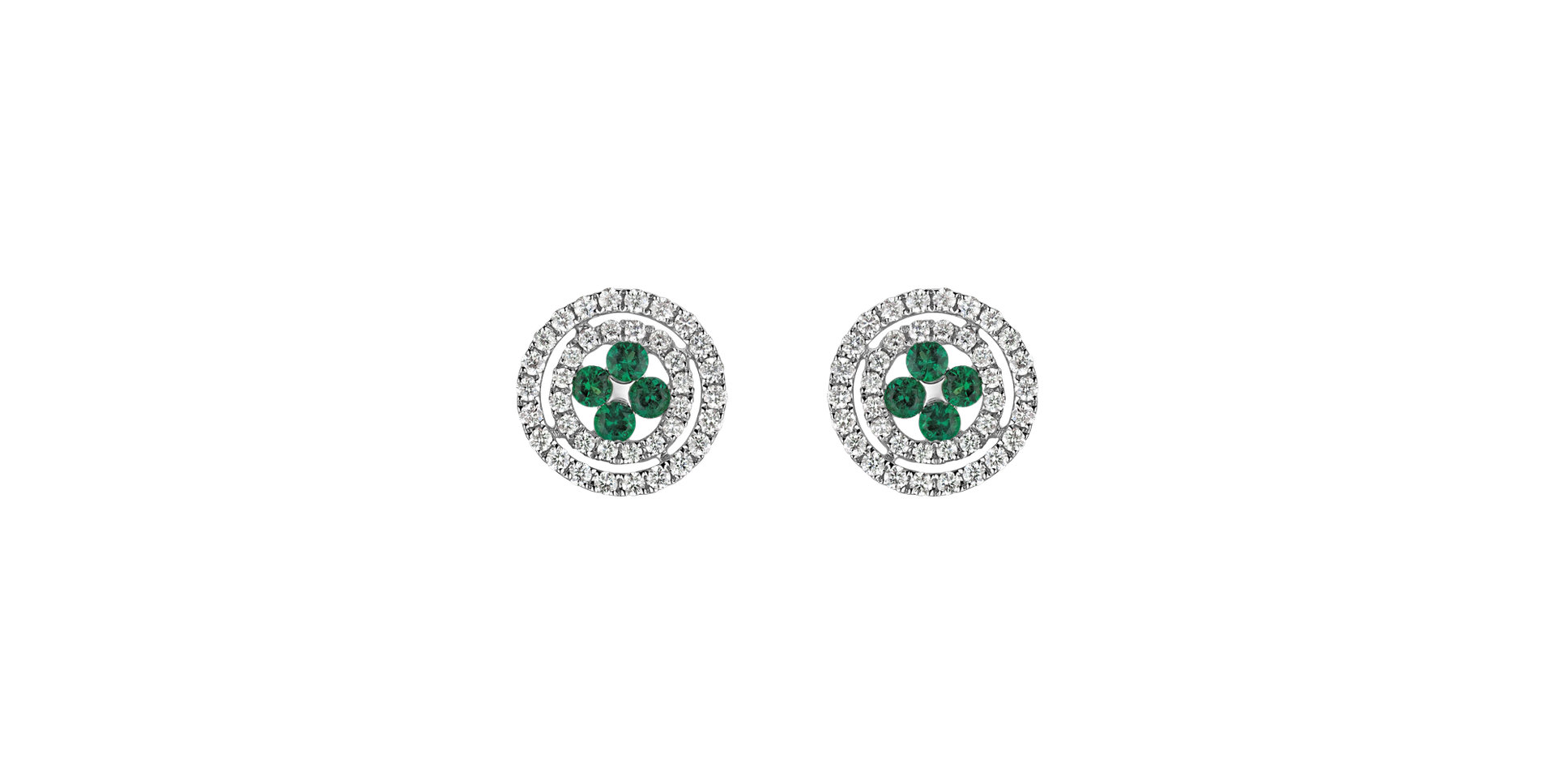 Diamond earrings and Emerald Susanna