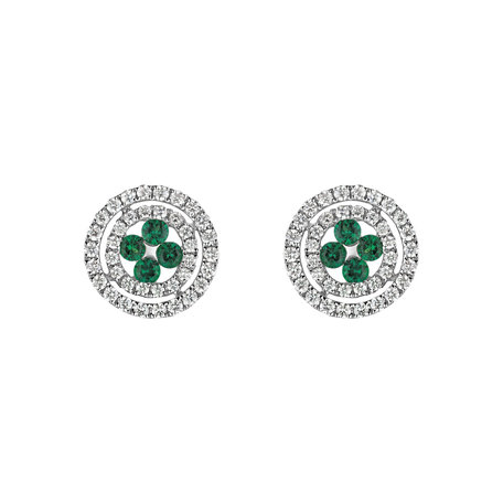 Diamond earrings and Emerald Susanna