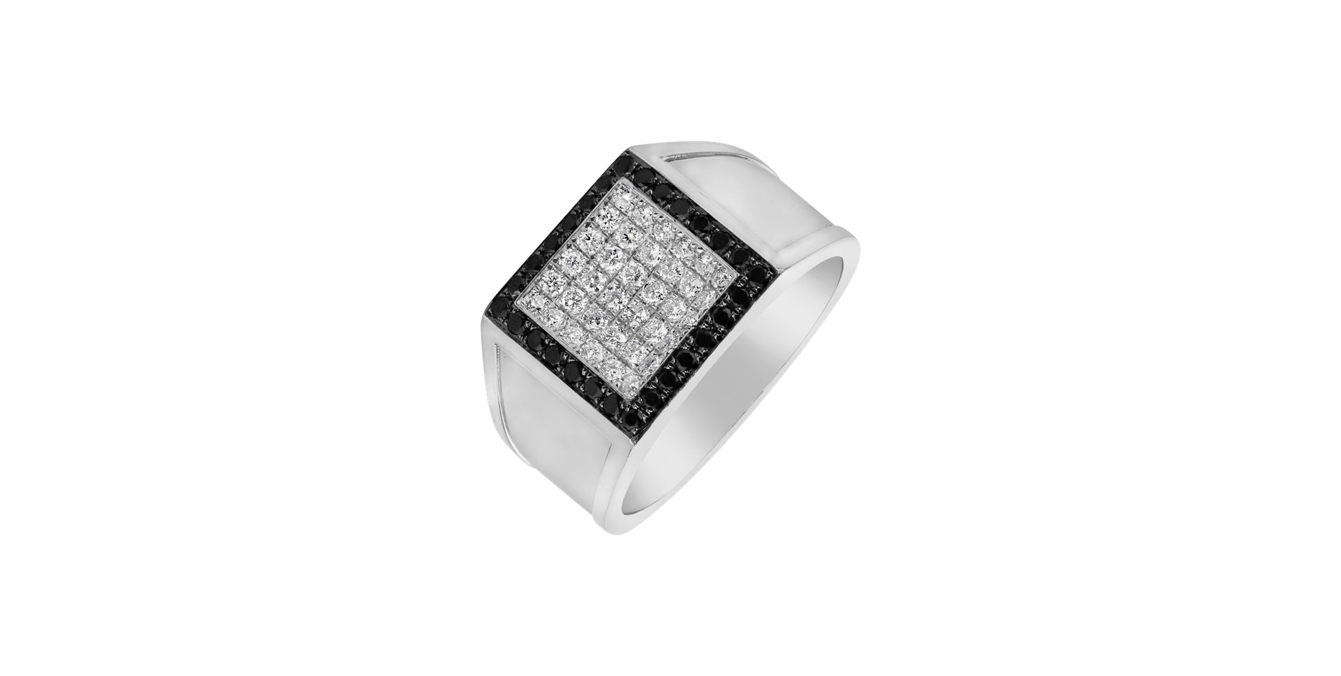 Ring with black and white diamonds Darrela