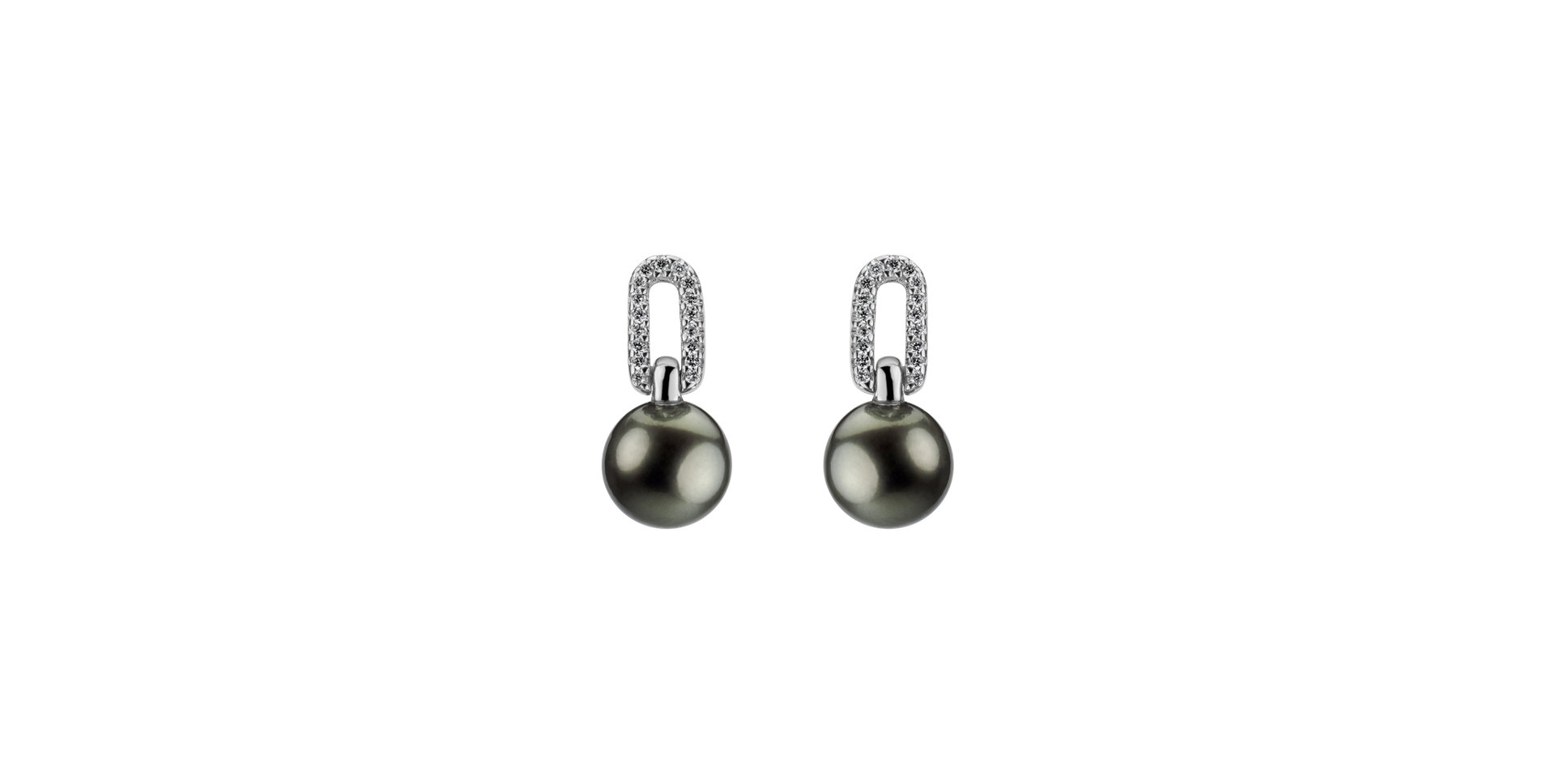 Diamond earrings with Pearl Nainire