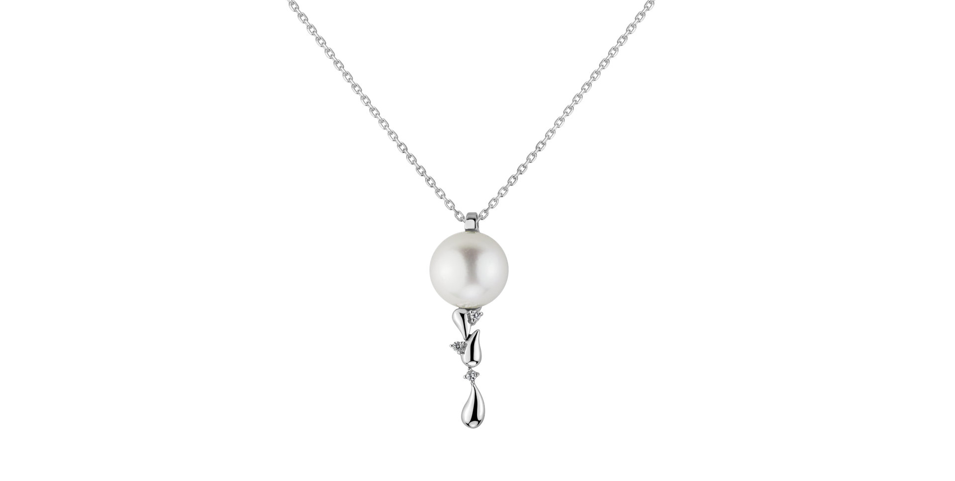Diamond pendant with Pearl Danallis