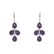 Diamond earrings with Amethyst Charming Princess5