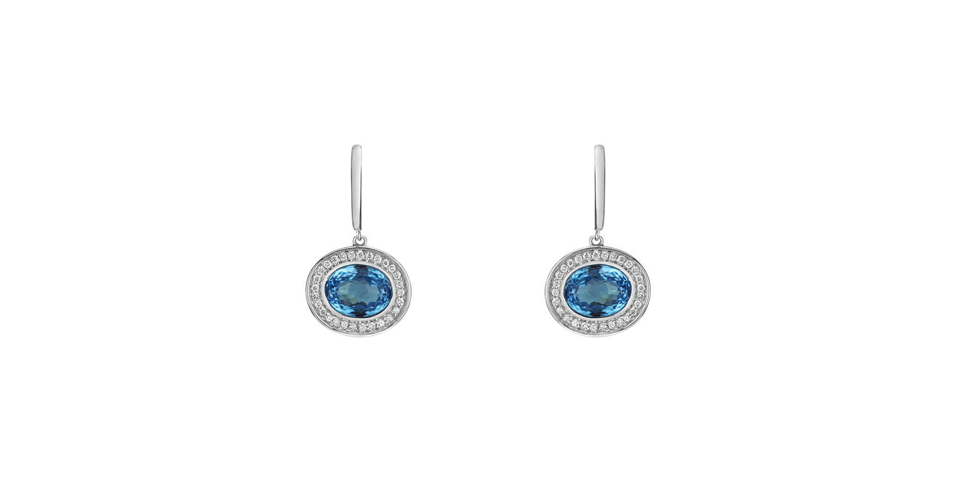 Diamond earrings with Topaz Ariella