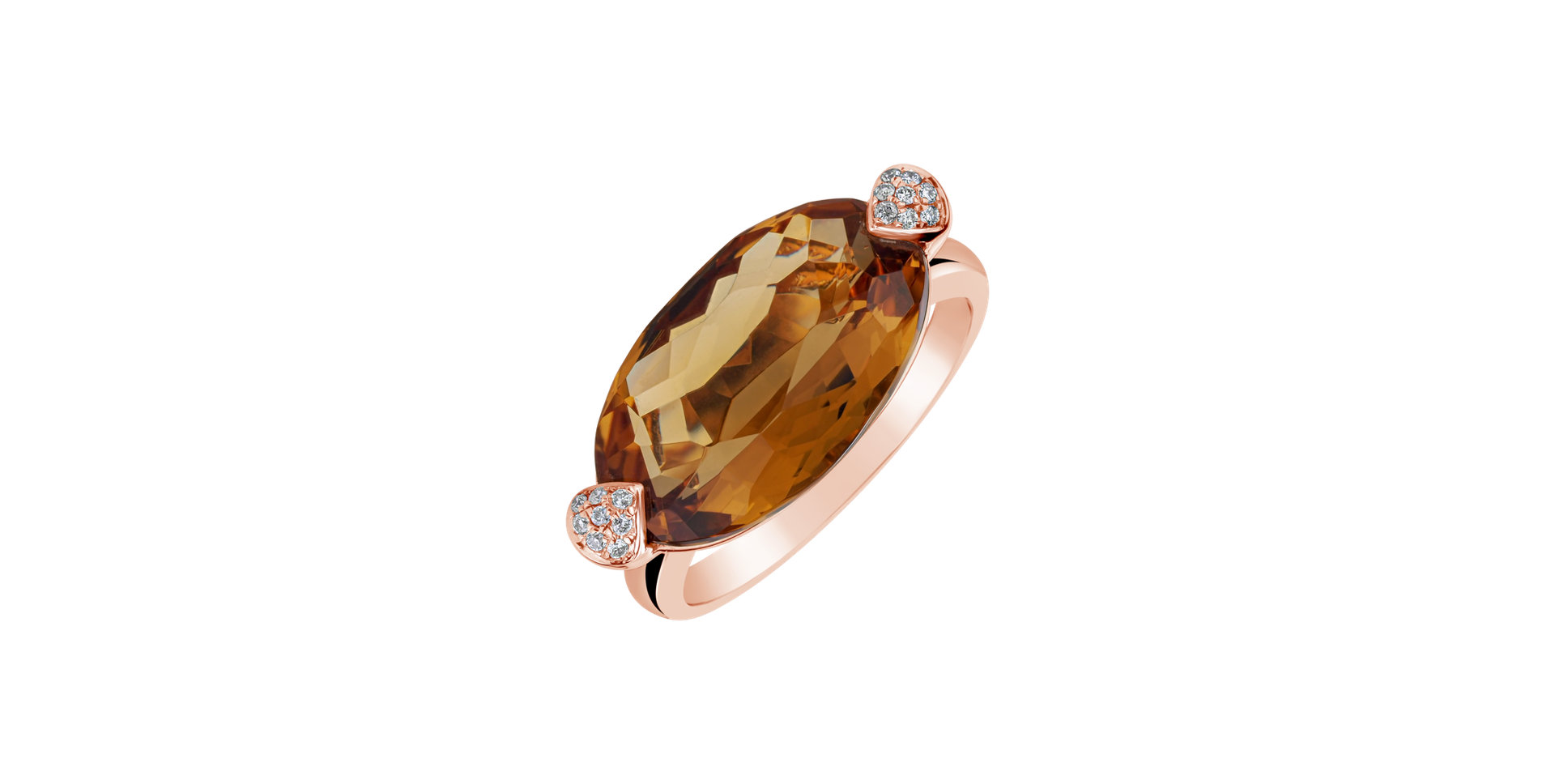 Ring with Citrine and diamonds Malédiction