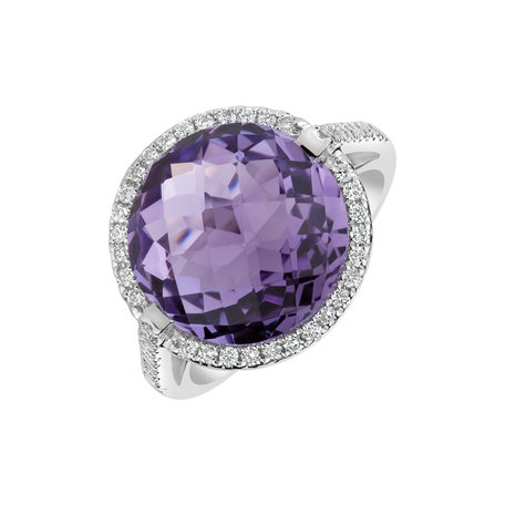 Diamond rings with Amethyst Epifania