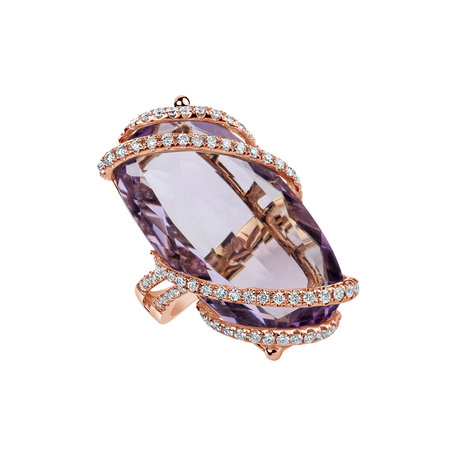 Diamond rings with Amethyst Dynasty
